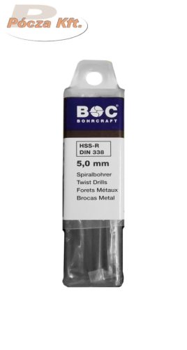 Fémfúró BOC fekete 5 mm