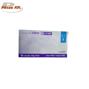 Gumikesztyű Sempercare kék nitril skin púdermentes S-es