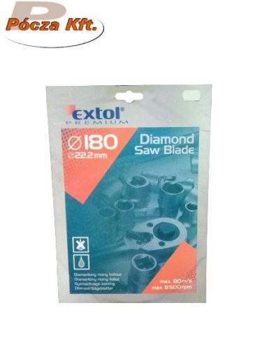 Gyémánt vágókorong 180mm Turbo gránit/kerámia Extol prémium KIFUTÓ