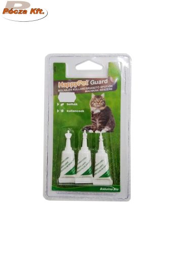 Happypet spot-on kullancsriasztó macska 3*2ml