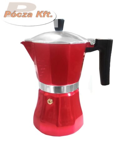 Kávéfőző indukciós 6 személyes piros Perfect Home