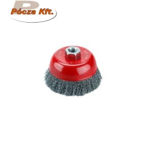 Drótcsiszoló fazékkefe hullámos acél szálú 100mm