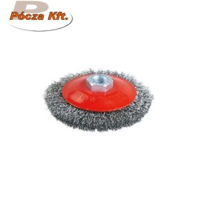 Drótcsiszoló  körkefe kúpos, hullámos szálú