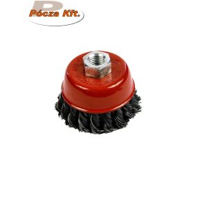   Drótcsiszoló fazékkefe sarokcsiszolóhoz 80mm sodort szálú