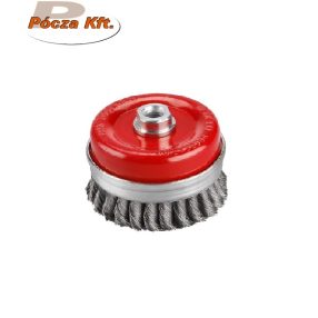   Drótcsiszoló fazékkefe sarokcsiszolóhoz 100mm sodrott erős