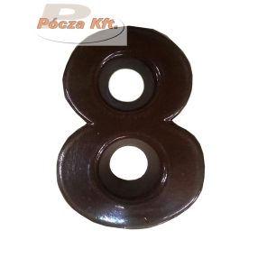 Házszám 12cm 8-as kerámia barna KIFUTÓ