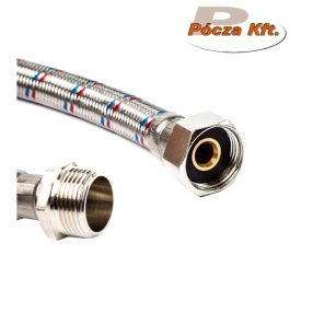 Flex. bekötőcső 1/2-1/2 BB 30cm gázhoz kifutó