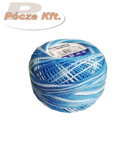 Hímzőfonal 10g kék-melírozott 58