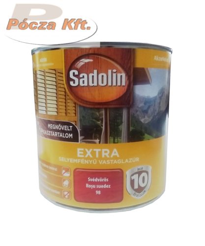 Sadolin Extra 98 vastaglazúr 2,5L svédvörös