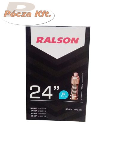 24x1,75-2,125 normálszelep DV Kerékpár belső gumi tömlő RALSON