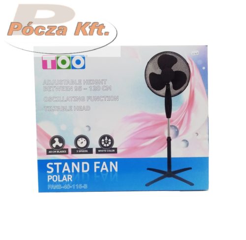 Ventilátor álló 40cm fekete TOO FANS-40-116-B