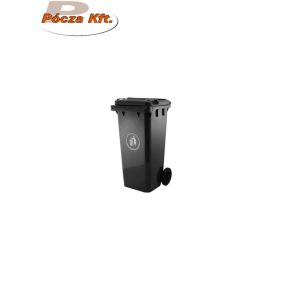 Szemeteskuka 120L kerekes (IMPORT)fekete