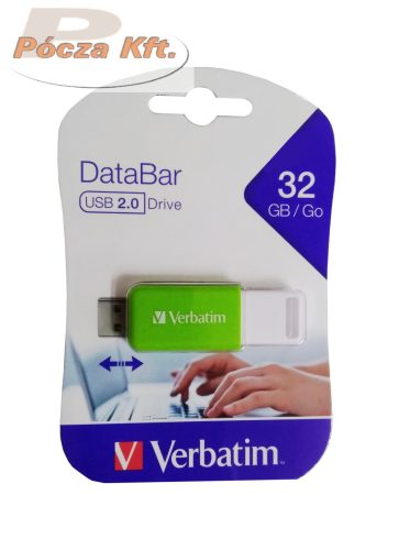 PenDrive 32Gb USB2.0 Verbatim 49454 DataBar zöld