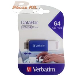 Pendrive Verbatim 64GB USB 2.0 kék 49455 DataBar 