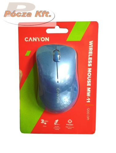 Számítógép egér vezeték nélküli Canyon CNE-CMSW11 kék