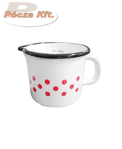 Füles kiöntő mércés zománc 0,6L