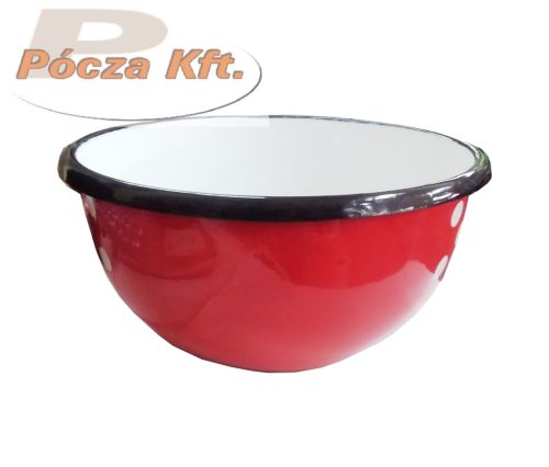 Csemegetál 16cm piros zománc