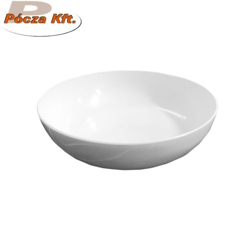 Műanyag tálka 22cm fehér kocsonyás