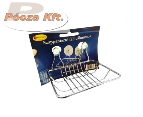 Szappantartó öntapadós vákuumos króm