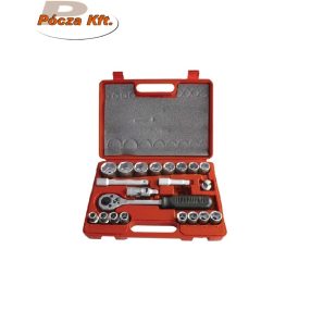 Dugókulcs készlet racsnis 1/2" 21db
