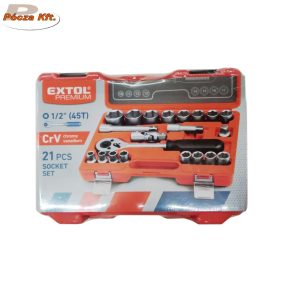 Dugókulcs készlet racsnis 1/2" 21db