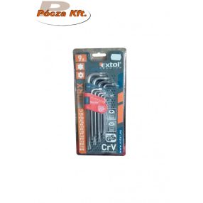 Imbuszkulcs készlet EXTOL 9db 1,5-10mm