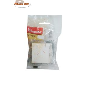   Suno fehér sülly 2P+f dugalj sülly. gyv. csapófedeles IP44 keret nélk