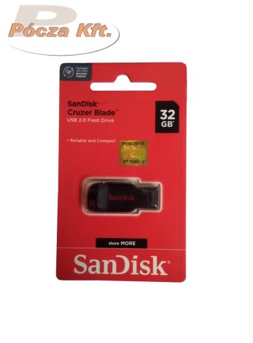 USB Flash Drive 32GB USB2.0 Sandisk fekete-piros