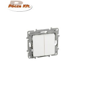 Niloé 106x2 kettős váltókapcsoló fehér