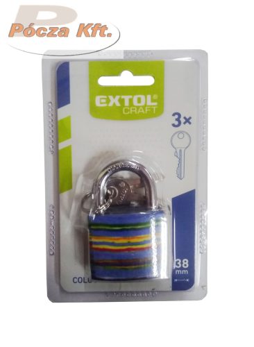 Lakat 38mm festett színes 3 kulcsos Extol