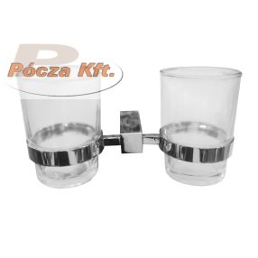 Pohártartó dupla üveg pohár KIFUTÓ!