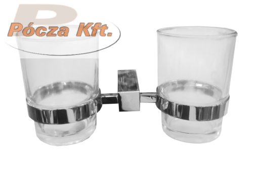 Pohártartó dupla üveg pohár KIFUTÓ!