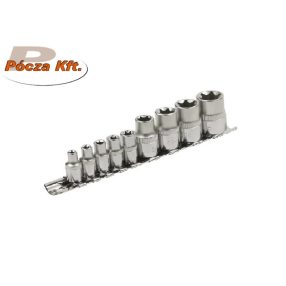 Dugókulcs készlet racsnis 1/2"-1/4" torx