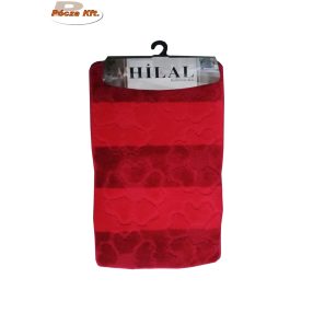 Fürdőszoba szőnyeg Hilal 3 részes piros