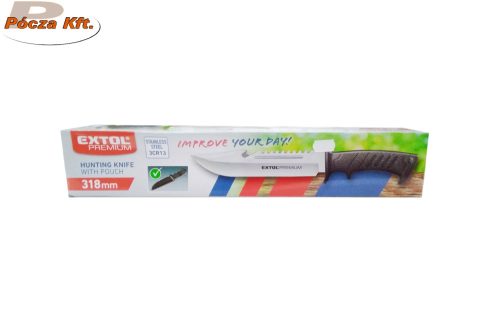 Vadász és túrakés 318mm rozsdament.acél  EXTOL prémium