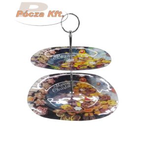 Sütistál 2 szintes mézeskalács minta