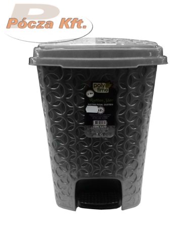 Szemetes 12L rattan pedálos Poly time E-253