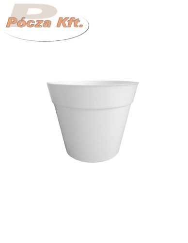 Virágcserép fehér 16cm műanyag 