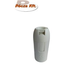 Foglalat E-14 fehér műanyag DEL018