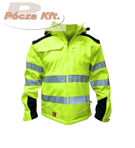 Kabát Urgent 981 jólláthatósági softshell 2 az 1-ben sárga