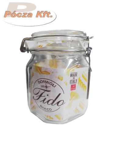 Befőttes üveg csatos víztiszta 1000ml szögletes  Fido