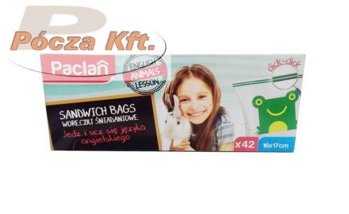 Zacskó zip záras 42db/doboz 16x17cm Paclan