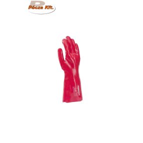 Ray saválló 35cm piros PVC-be mártott védőkesztyű