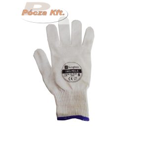 Cérnakesztyű SB SWG-MELS 8-as fehér pamut-poliészter