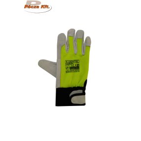 PROC X-Lightec neon kecskebőr tépőzáras védőkesztyű