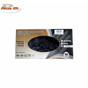 Gumikesztyű fekete nitril L-es