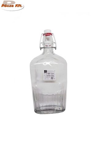 Üveg csatos 0,5L lapos