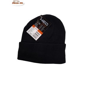 Sapka kötött gyapjú béléssel fekete NEO Tools