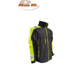 Urgent kabát softshell fekete/UV sárga GL-8365 