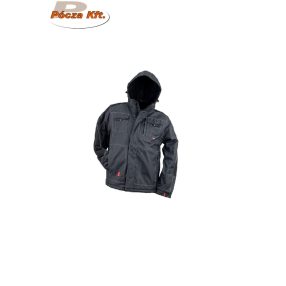 Urgent kabát fekete GL-8366 bélelt kapucnis